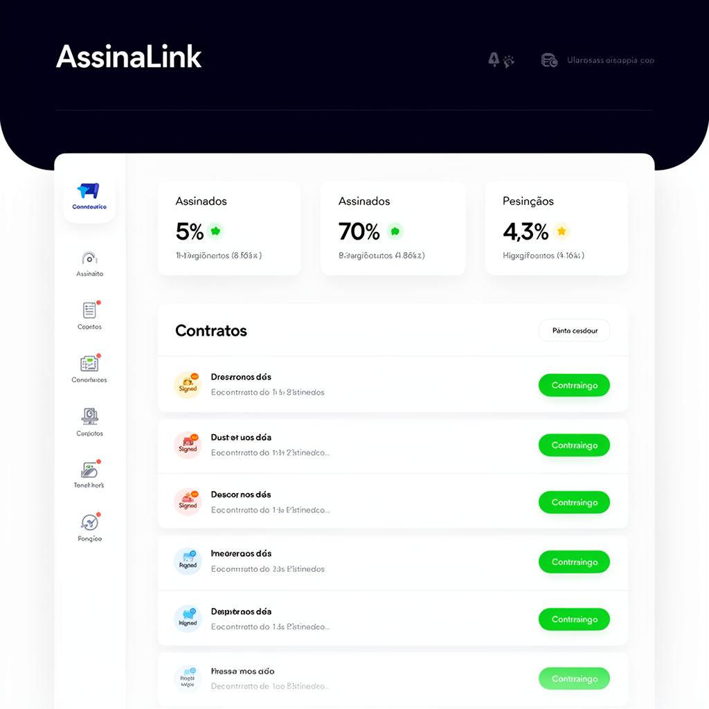 Dashboard do AssinaLink